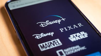 Image of Disney Plus loading up on a mobile phone